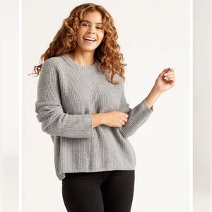 Quince Mongolian Cashmere Fisherman Crewneck Sweater